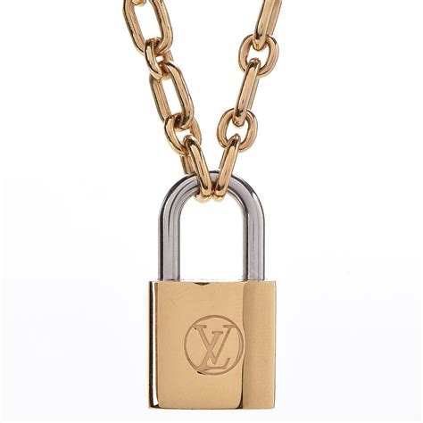 gold lock necklace louis vuitton